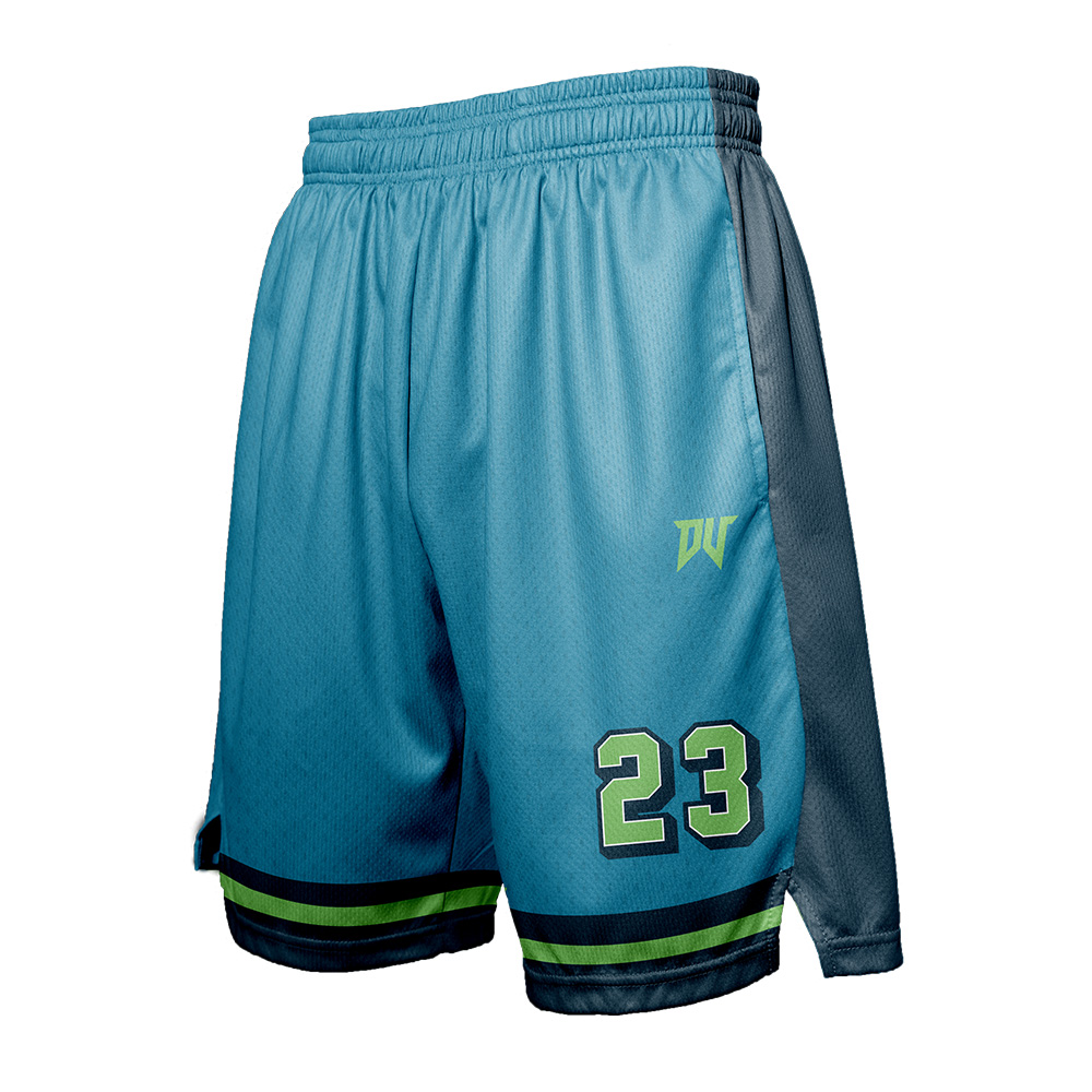 兒童青年籃球服-莫籃迪(昇華單面)(整套) 湖水藍