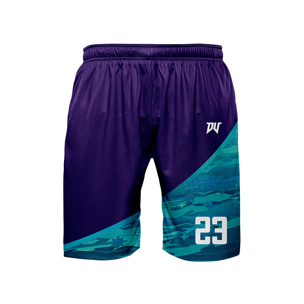 兒童青年籃球服-星塵(昇華雙面)(整套) 紫湖水綠白