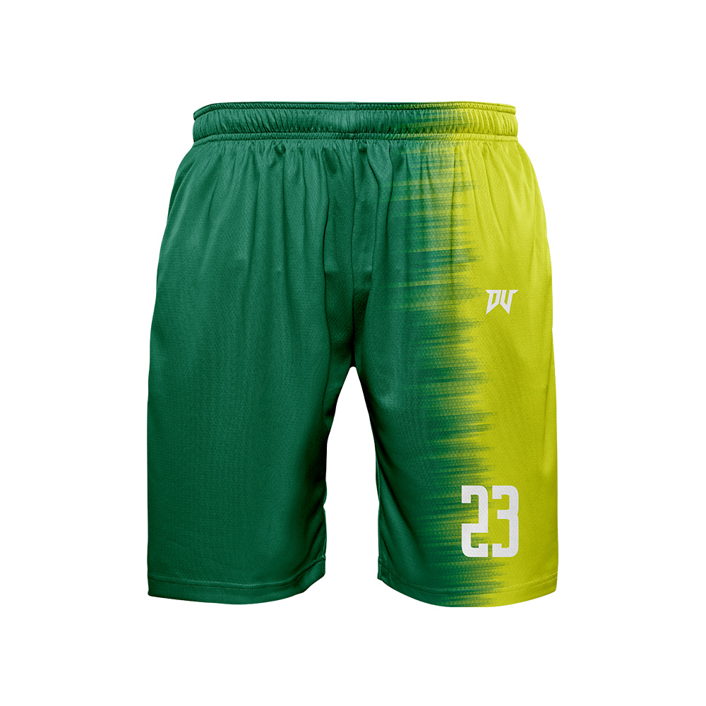 兒童青年籃球服-稜鏡光譜(昇華雙面)(整套) 綠螢光白