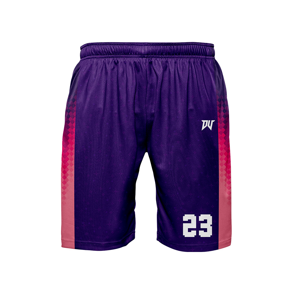 兒童青年籃球服-數位新星(昇華雙面)(整套) 紫紅白