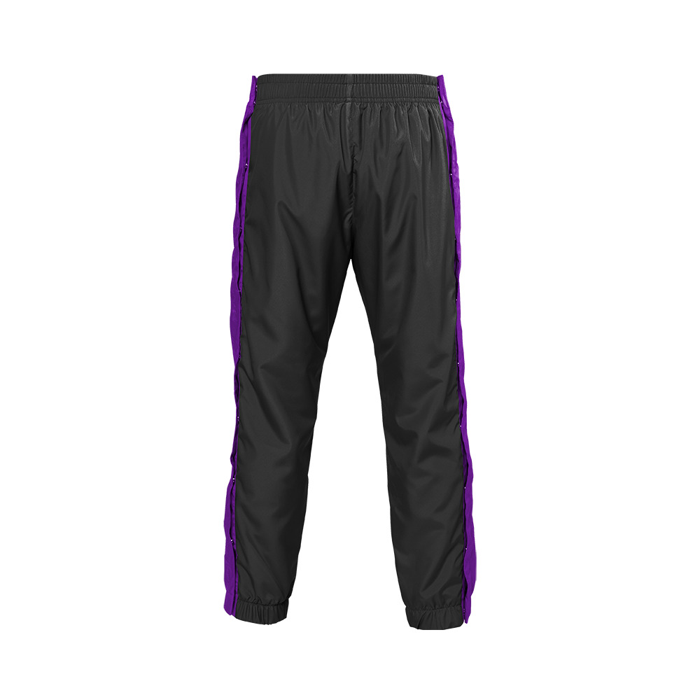 復古排釦熱身褲 黑紫