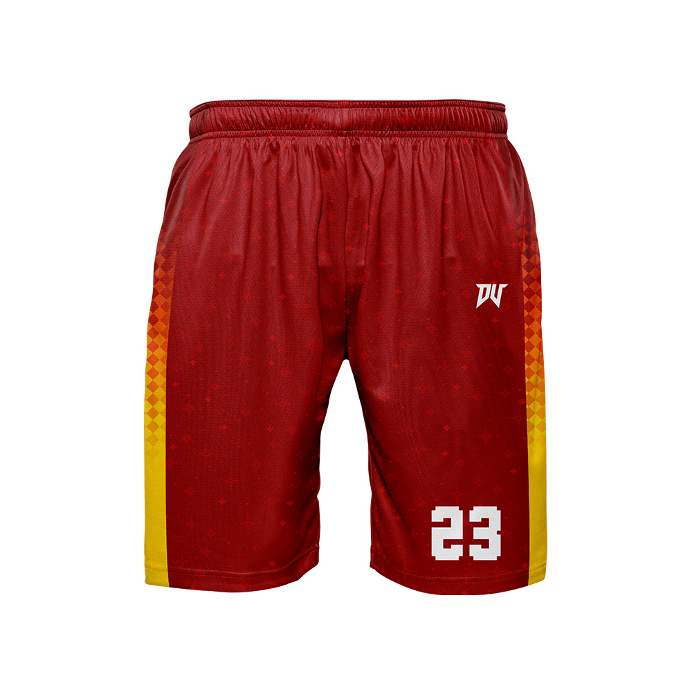 兒童青年籃球服-數位新星(昇華雙面)(整套) 紅白