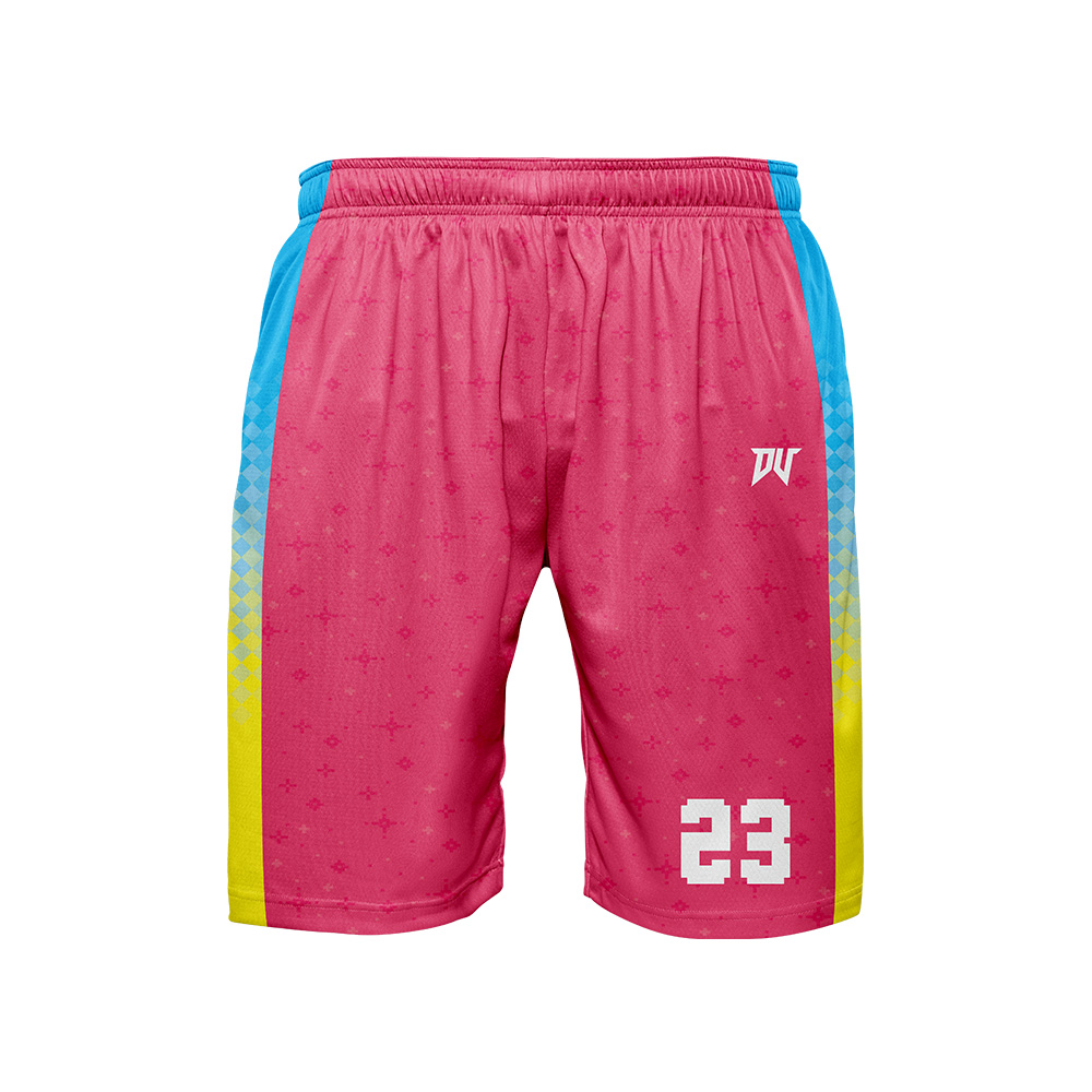 兒童青年籃球服-數位新星(昇華雙面)(整套) 粉紅白