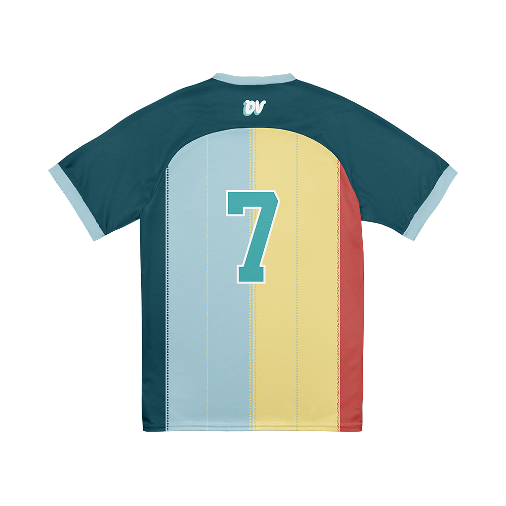 HOT DOG MAN-PIZZA PARTY-兒童足球服（整套） 彩色條紋