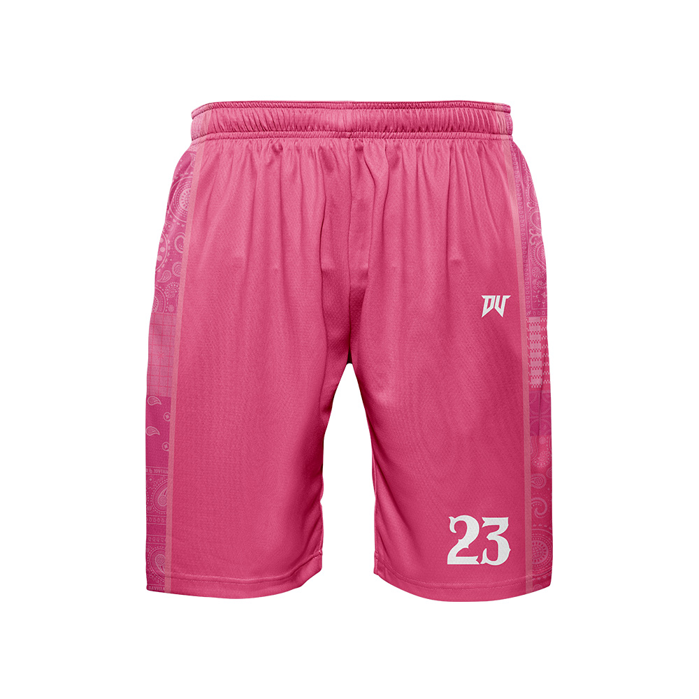 兒童青年籃球服-變形蟲圖騰(昇華雙面)(整套) 粉黑白